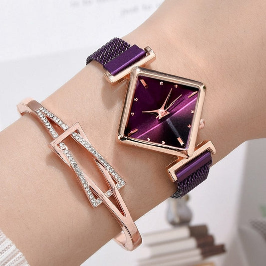 Ladies Luxury Quartz Magnet Watch