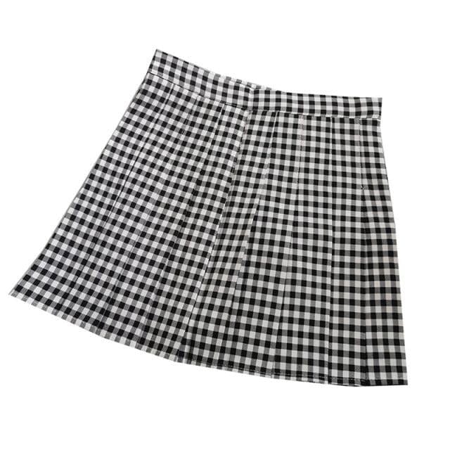 Girls Preppy Style Mini Skirt