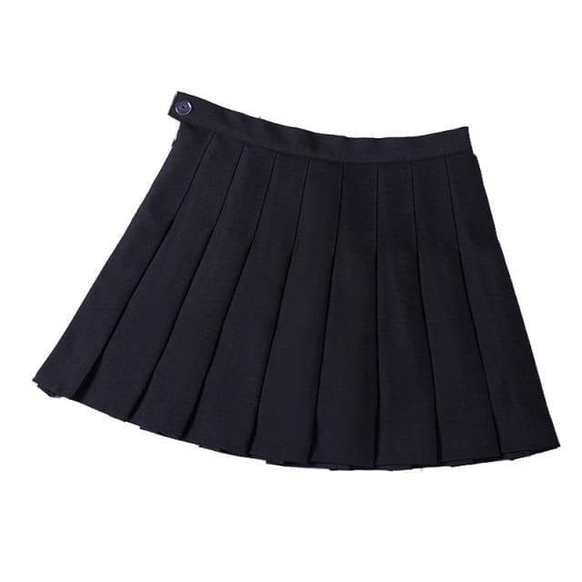 Girls Preppy Style Mini Skirt