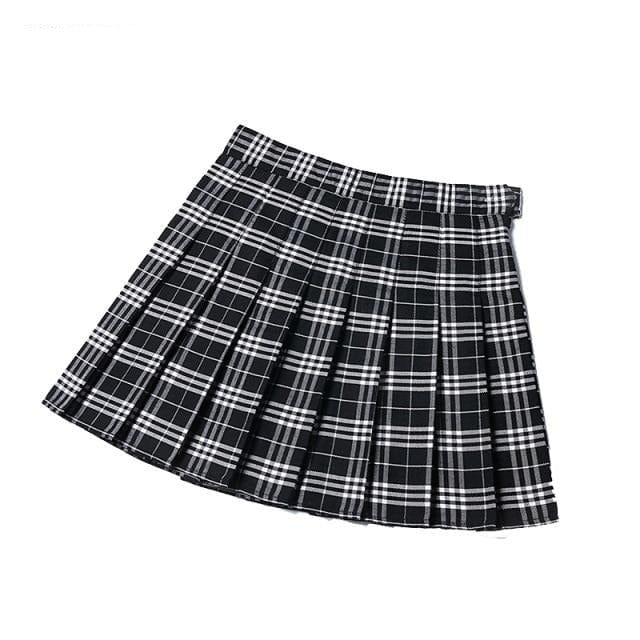 Girls Preppy Style Mini Skirt