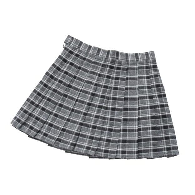 Girls Preppy Style Mini Skirt