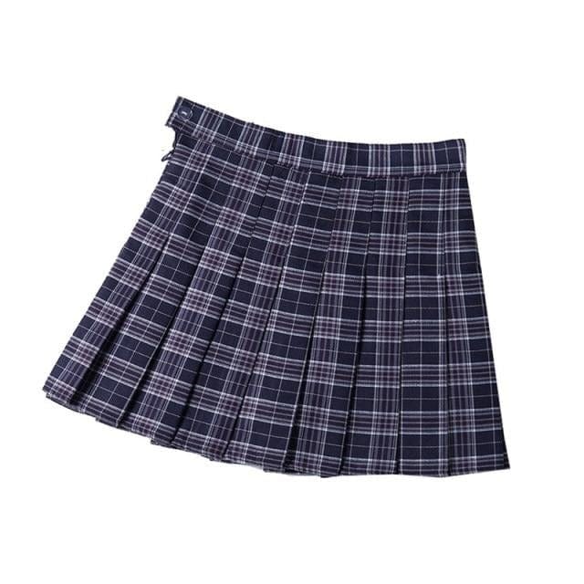 Girls Preppy Style Mini Skirt
