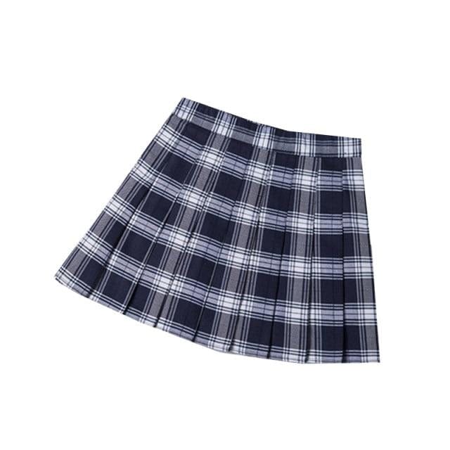 Girls Preppy Style Mini Skirt