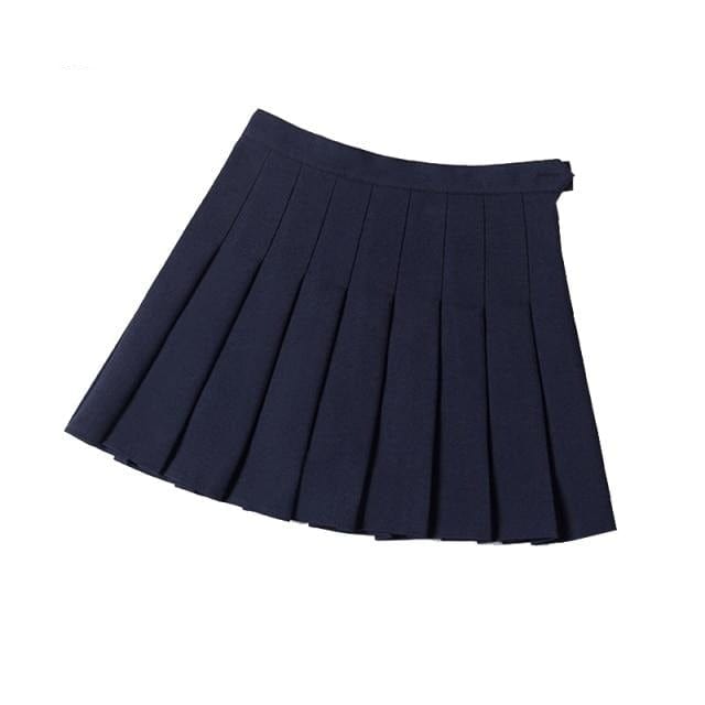 Girls Preppy Style Mini Skirt