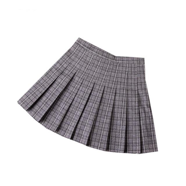 Girls Preppy Style Mini Skirt