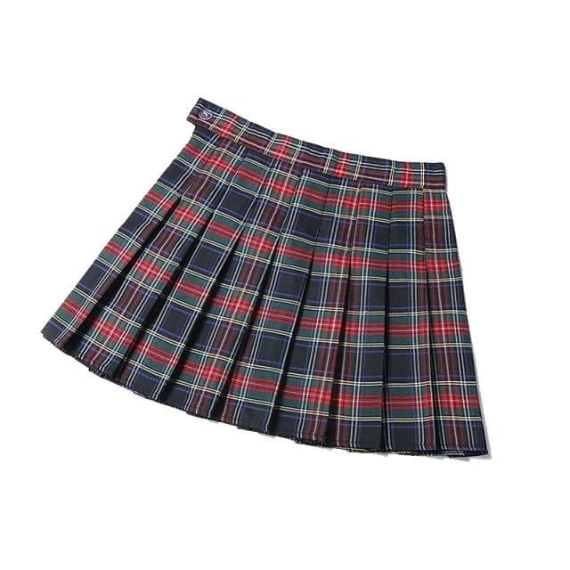 Girls Preppy Style Mini Skirt