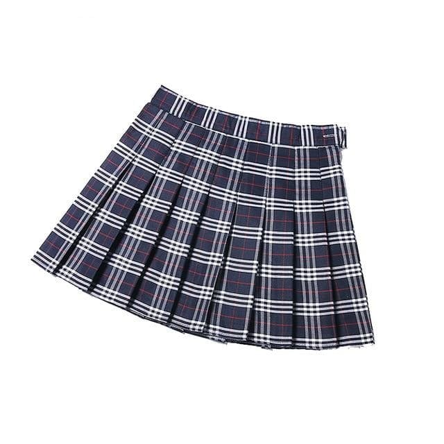 Girls Preppy Style Mini Skirt