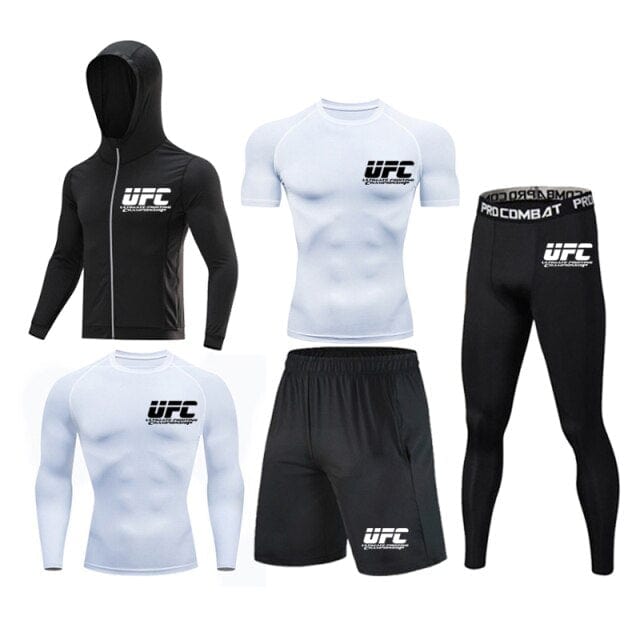 Men's 5Pieces/set Compression Track Suit