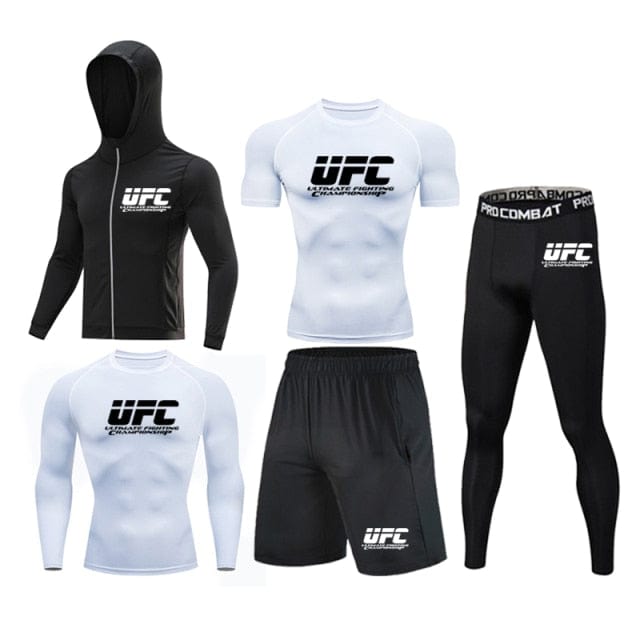 Men's 5Pieces/set Compression Track Suit