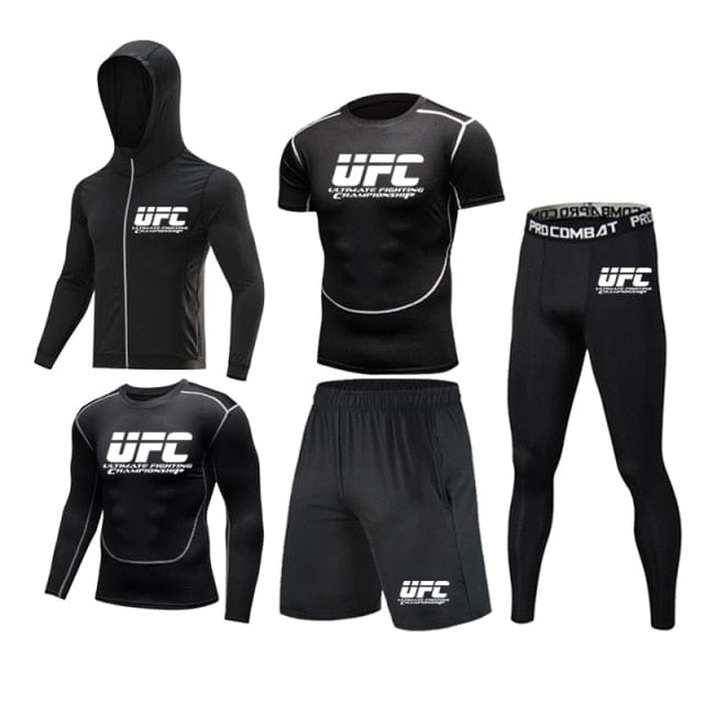 Men's 5Pieces/set Compression Track Suit