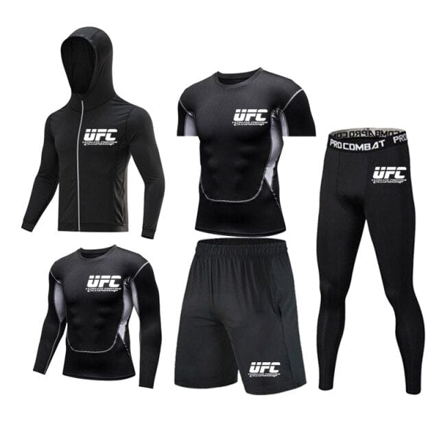 Men's 5Pieces/set Compression Track Suit