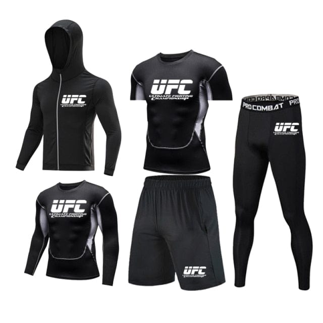 Men's 5Pieces/set Compression Track Suit
