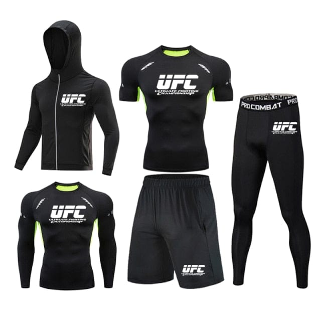 Men's 5Pieces/set Compression Track Suit