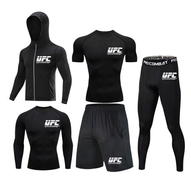 Men's 5Pieces/set Compression Track Suit
