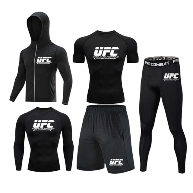 Men's 5Pieces/set Compression Track Suit