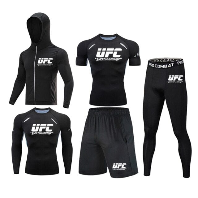 Men's 5Pieces/set Compression Track Suit