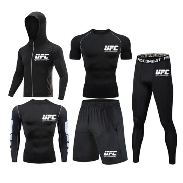 Men's 5Pieces/set Compression Track Suit
