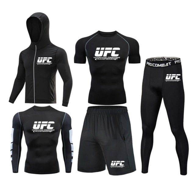 Men's 5Pieces/set Compression Track Suit