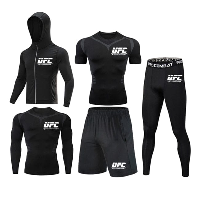 Men's 5Pieces/set Compression Track Suit