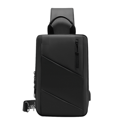 Men USB Charging Chest Crossbody Bag