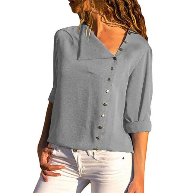 Ladies Skew Collar Casual Tops