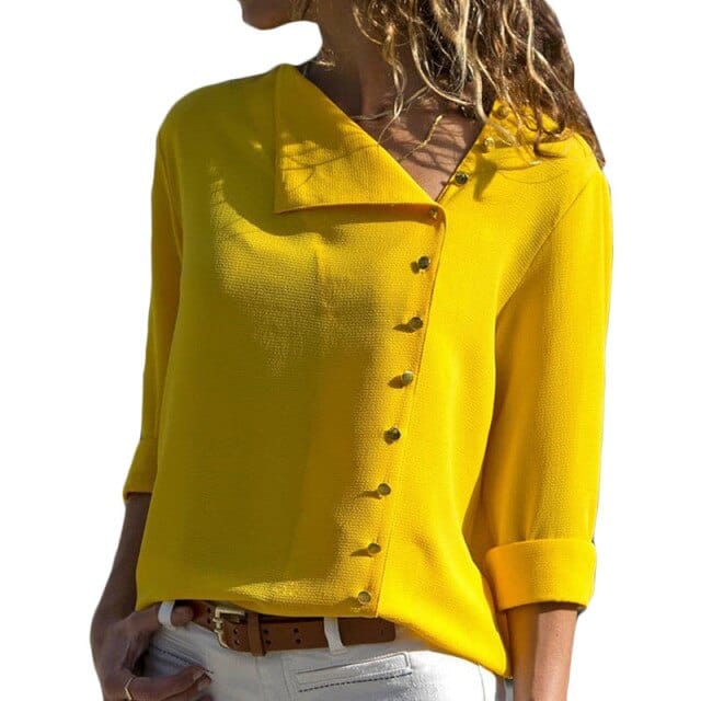 Ladies Skew Collar Casual Tops