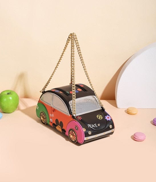 Retro Car Shape Handbag
