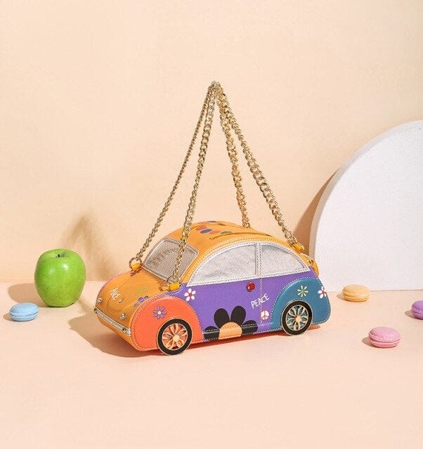 Retro Car Shape Handbag